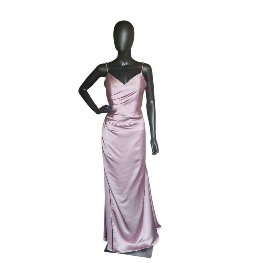NWOT Desert Rose Silky Satin Maxi Formal Dress - Mori Lee